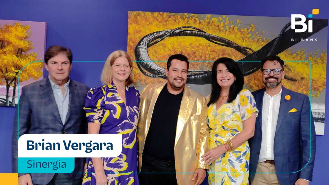 Bi Bank Panamá, una institución bancaria comprometida con el arte y cultura, presenta «Sinergia» de Brian Vergara